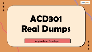 Appian Lead Developer ACD301 Dumps Questions
