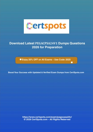 Certified Pega System Architect 24 PEGACPSA24V1 Dumps Questions