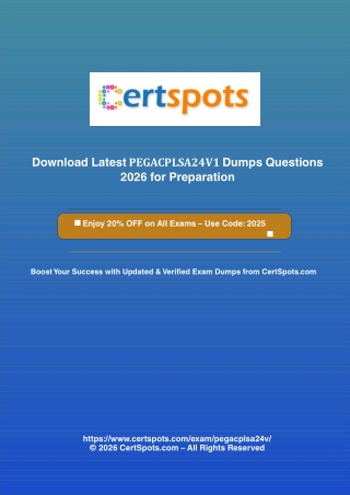 Certified Pega Lead System Architect 24 PEGACPLSA24V1 Dumps Questions