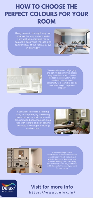 How to Choose the Perfect Colours for Your Room