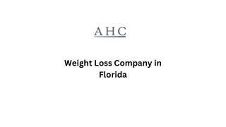 Weight Loss Company in Florida
