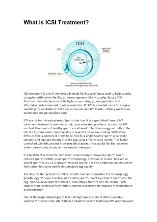 What is ICSI Treatment?