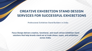 Creative Exhibition Stand Design Services for Successful Exhibitions