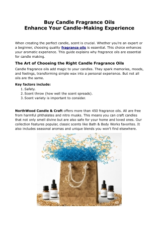 Buy Candle Fragrance Oils Enhance Your Candle-Making Experience