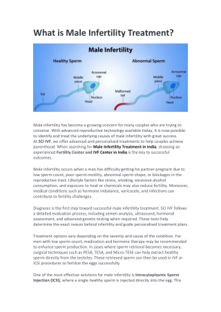 What is Male Infertility Treatment?