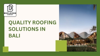 Quality Roofing Solutions in Bali