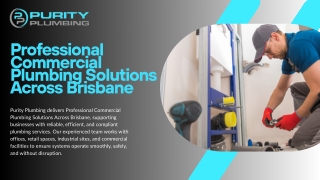 Commercial plumbers brisbane--Purity Plumbing
