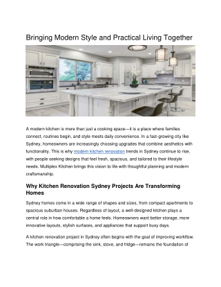 Bringing Modern Style and Practical Living Together