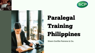 Paralegal Training Philippines for Beginners - Sison Corillo Parone & Co.