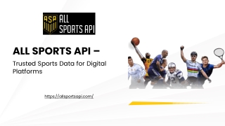 All Sports API – Trusted Sports Data for Digital Platforms
