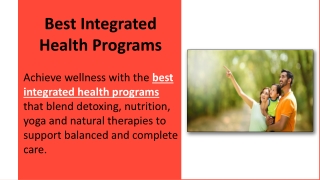 Best Integrated Health Programs
