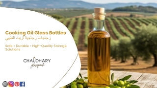 Cooking oil bottles by Chaudhary Glass Pack LLC Dubai