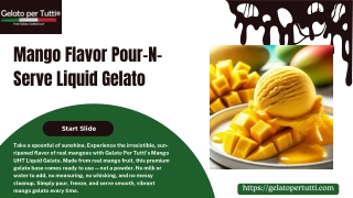 Premium Mango & Strawberry UHT Liquid Gelato by Gelato Per Tutti