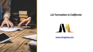 LLC Formation in California - www.miragelaw.com