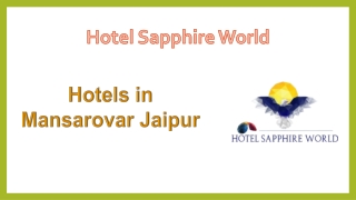 Hotels in Mansarovar Jaipur