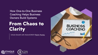 One-to-One Business Coaching for Business Owners