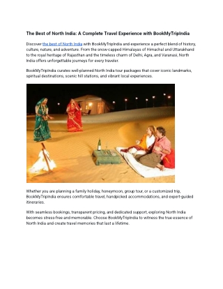 The Best of North India_ A Complete Travel Experience with BookMyTripIndia