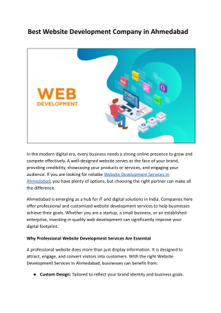 Best Website Development Company in Ahmedabad