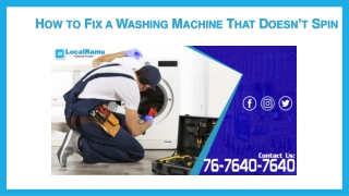 How to Fix a Washing Machine That Doesn’t Spin