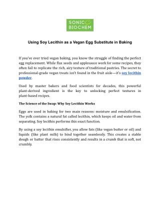 Elevating Plant-Based Patisserie with Soy Lecithin