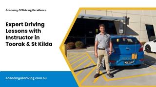Expert Driving Lessons with Instructor in Toorak & St Kilda