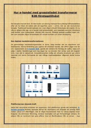 Hur e-handel med grossistledet transformerar B2B-företagstillväxt