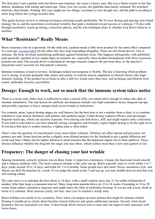 How to Avoid Botox Resistance: Dosage, Frequency, and Brand Strategy