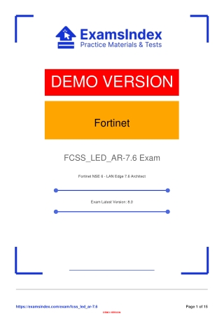 Fortinet NSE 6 – LAN Edge 7.6 Architect (FCSS_LED_AR‑7.6) Exam Guide