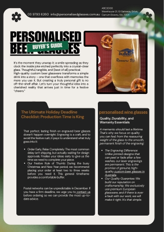 Personalised Beer Glasses Buyer's Guide