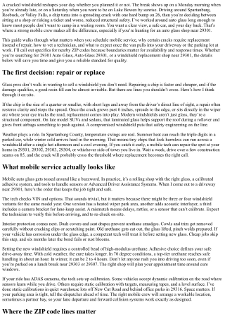 Auto Glass Shop near 29301: Mobile Windshield Replacement That Fits Your Day