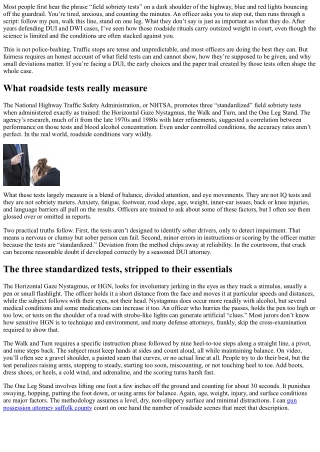 DUI Attorney on Field Sobriety Tests: What the Police Don’t Tell You