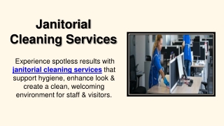 Janitorial Cleaning Services