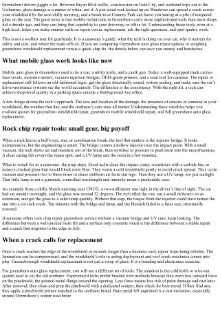 Greensboro Windshield Repair: Mobile Tech Tools Every Customer Should Know