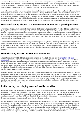 Greensboro Auto Glass Replacement: Eco-Friendly Disposal Practices