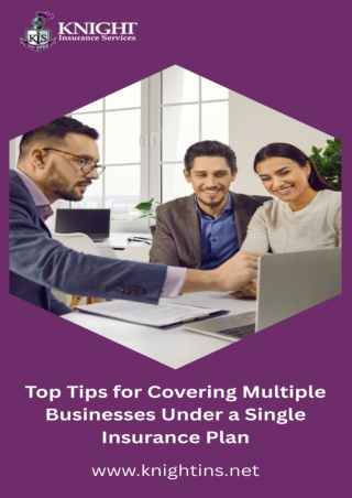 Top Tips for Covering Multiple Businesses Under a Single Insurance Plan