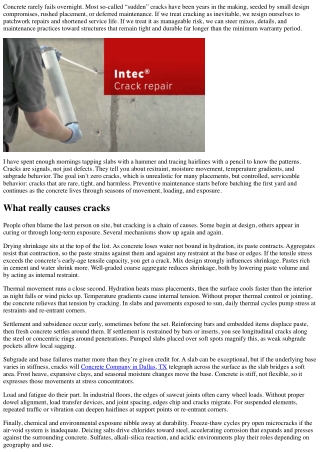 Preventive Maintenance: Reducing Concrete Cracks Before They Start