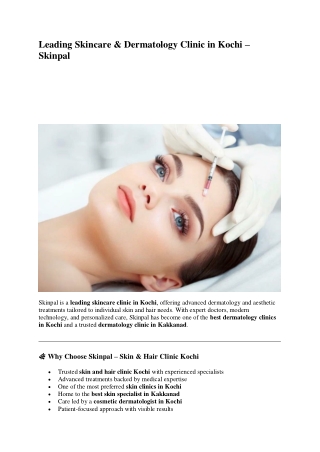 best dermatologist in kakkanad-Skinpal