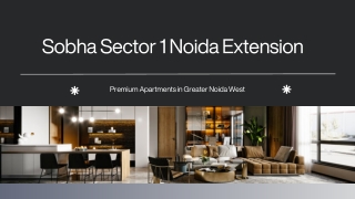 Sobha Sector 1 Noida Extension Ebrochure