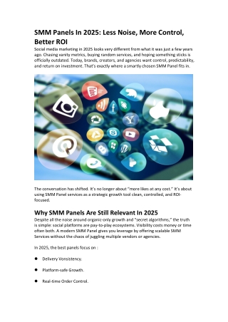 SMM Panel Services 2025 | Less Noise, Better Social Media ROI