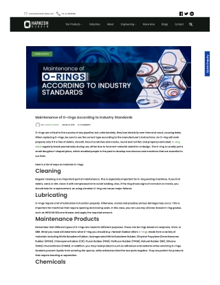 O-Ring Maintenance Best Practices to Prevent Seal Failure
