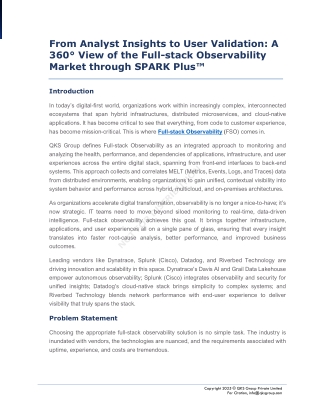 Spark plus Full-stack Observability