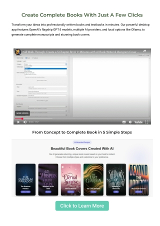 AI Book Writer - Create ebooks with AI
