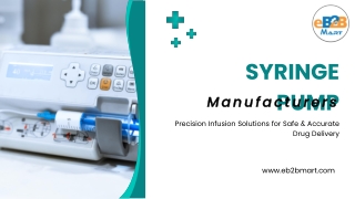 Reliable Syringe Pump Manufacturers for Precise Drug Delivery