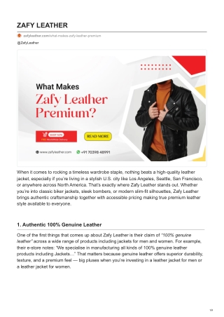 What Makes Zafy Leather Premium?