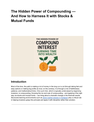 The Hidden Power of Compounding