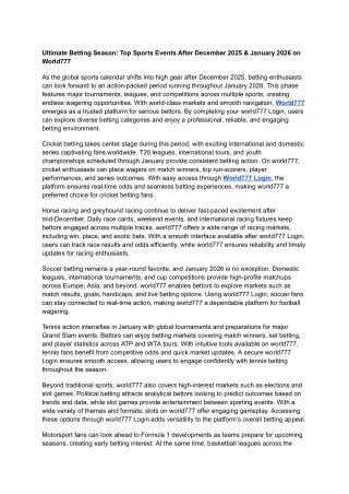 Ultimate Betting Season: Top Sports Events After December 2025 & January 2026 on