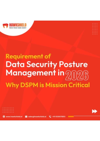 Requirement of Data Security Posture Management in 2026  Why DSPM is Mission-Critical