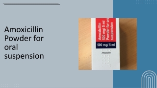 Amoxicillin Powder for oral suspension - Brown & Burk