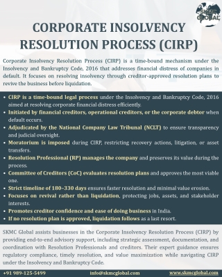Corporate Insolvency Resolution Process (CIRP)