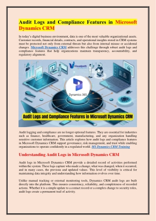 Microsoft Dynamics CRM Online Training with Dynamics CRM Course